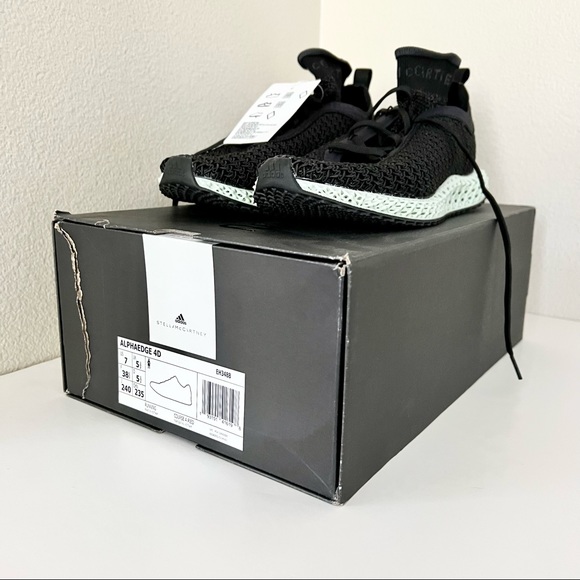 ADIDAS x STELLA MCCARTNEY Limited Edition Alphaedge 4D Printed Sneakers in Black - Picture 7 of 12